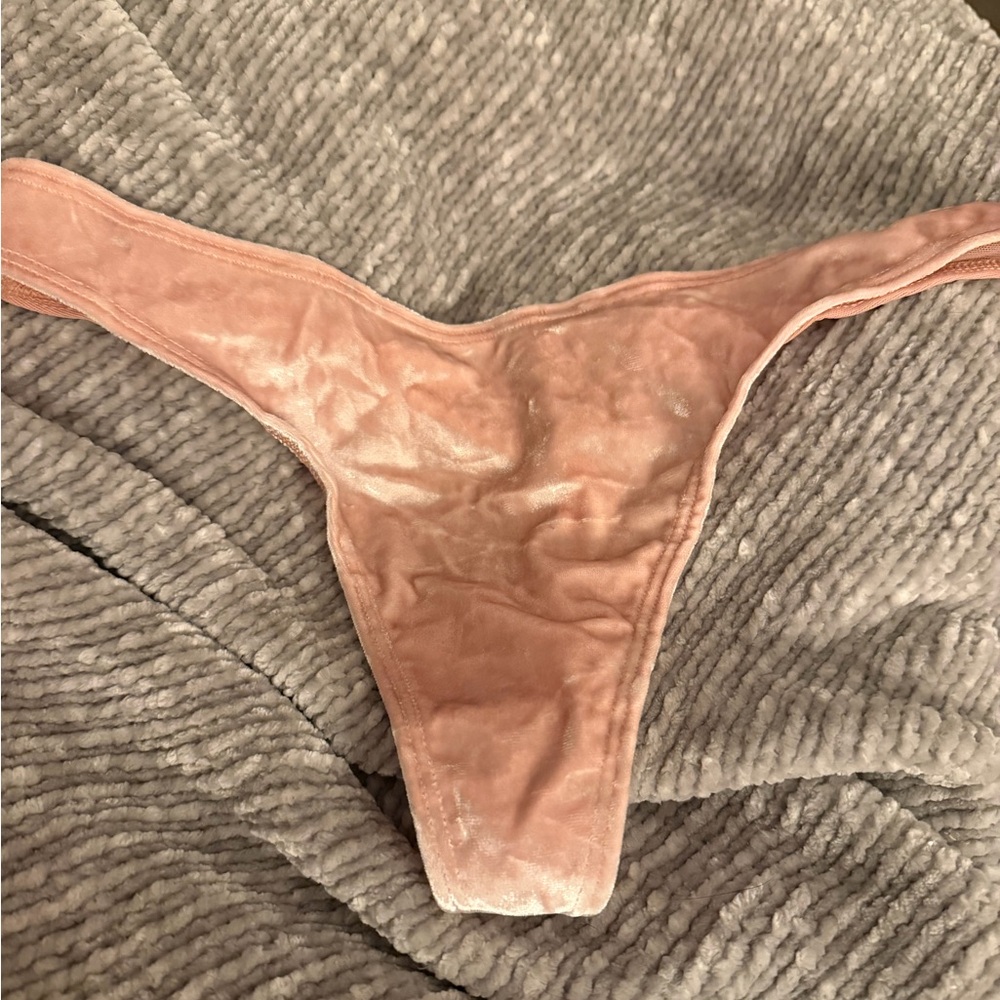 Victoria's Secret Blush Velvet Thong